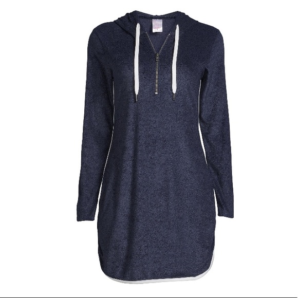 No Boundaries Zip Front Hoodie Dress - Large - Picture 1 of 10